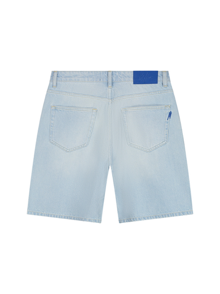 Malelions Malelions Straight Fit Denim Short - Light Blue