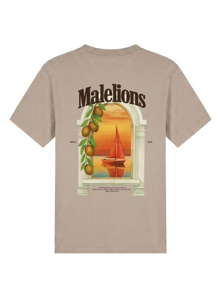 Malelions Malelions Yacht Window T-Shirt - Taupe