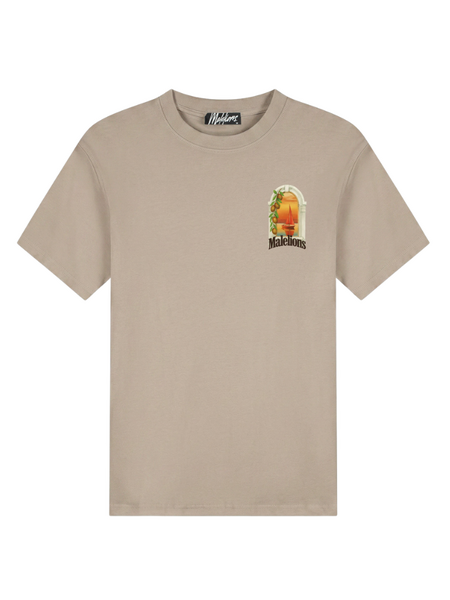 Malelions Malelions Yacht Window T-Shirt - Taupe