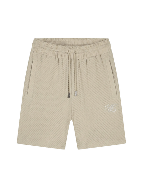 Malelions Malelions Diagonal Seersucker Shorts - Light Beige