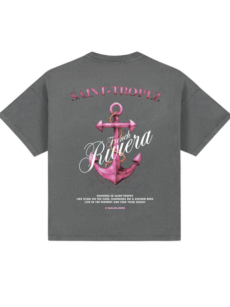 Malelions Malelions Women Saint-Tropez Oversized T-Shirt - Acid Wash