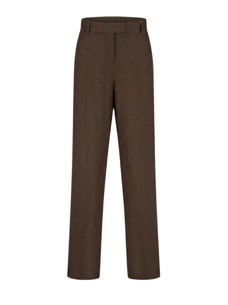 Malelions Malelions Women Linen Emblem Pantalon - Espresso
