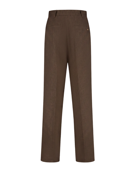 Malelions Malelions Women Linen Emblem Pantalon - Espresso
