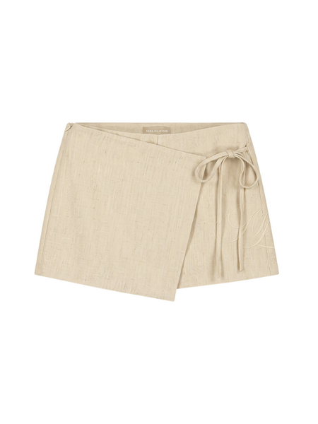Malelions Malelions Women Linen Emblem Skort - Beige