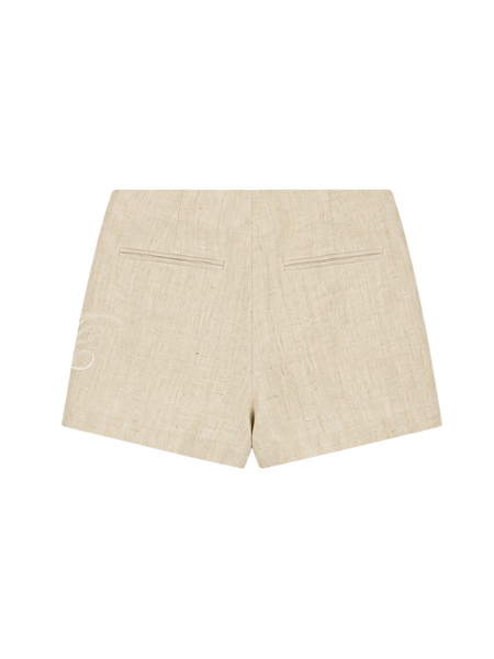Malelions Malelions Women Linen Emblem Skort - Beige