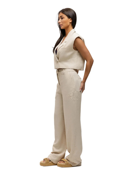 Malelions Malelions Women Emblem Pantalon - Beige