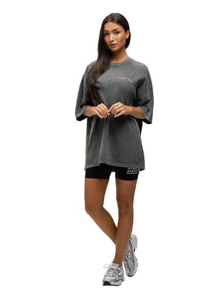Malelions Malelions Women Saint-Tropez Oversized T-Shirt - Acid Wash