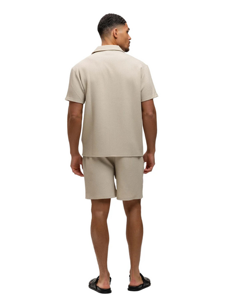 Malelions Malelions Diagonal Seersucker Shorts - Light Beige