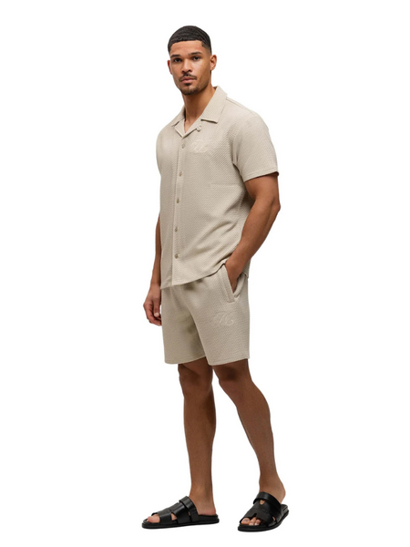 Malelions Malelions Diagonal Seersucker Shorts - Light Beige