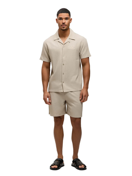 Malelions Malelions Diagonal Seersucker Shorts - Light Beige