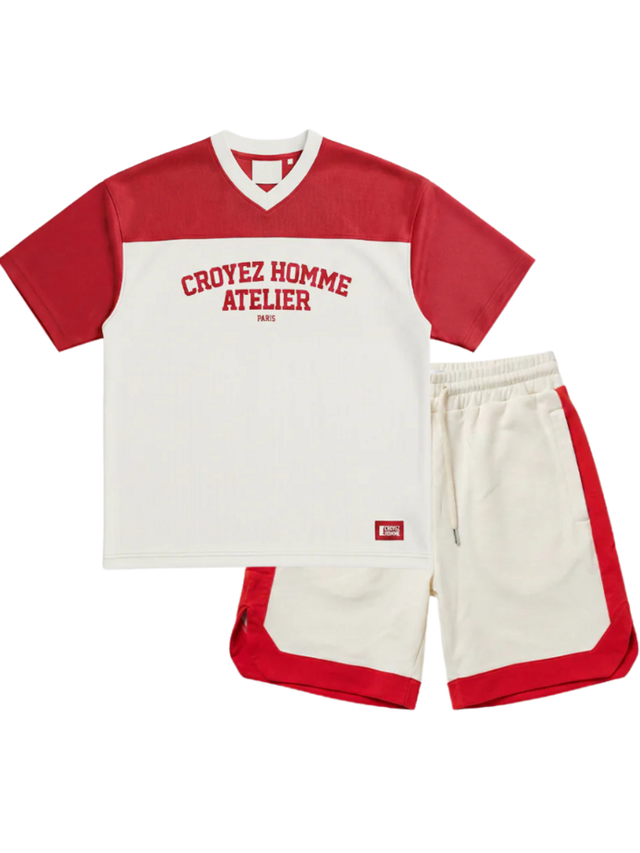 Croyez Croyez Croyez Croyez Women Jersey Sport Combi-set - Off-White/Red Jersey Sport Combi-set - Off-White/Red Parachute Ripstop Combi-set - Burgundy - Copy - Copy