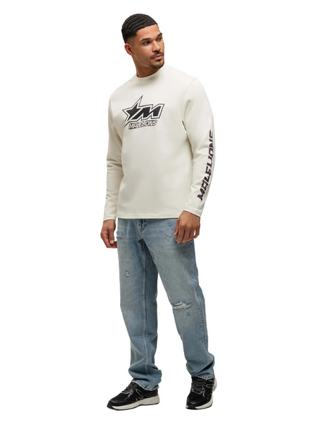 Malelions Malelions Motocross Longsleeve T-Shirt - Off-White