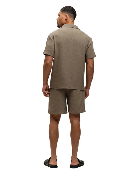 Malelions Malelions Diagonal Seersucker Shorts - Dark Sage