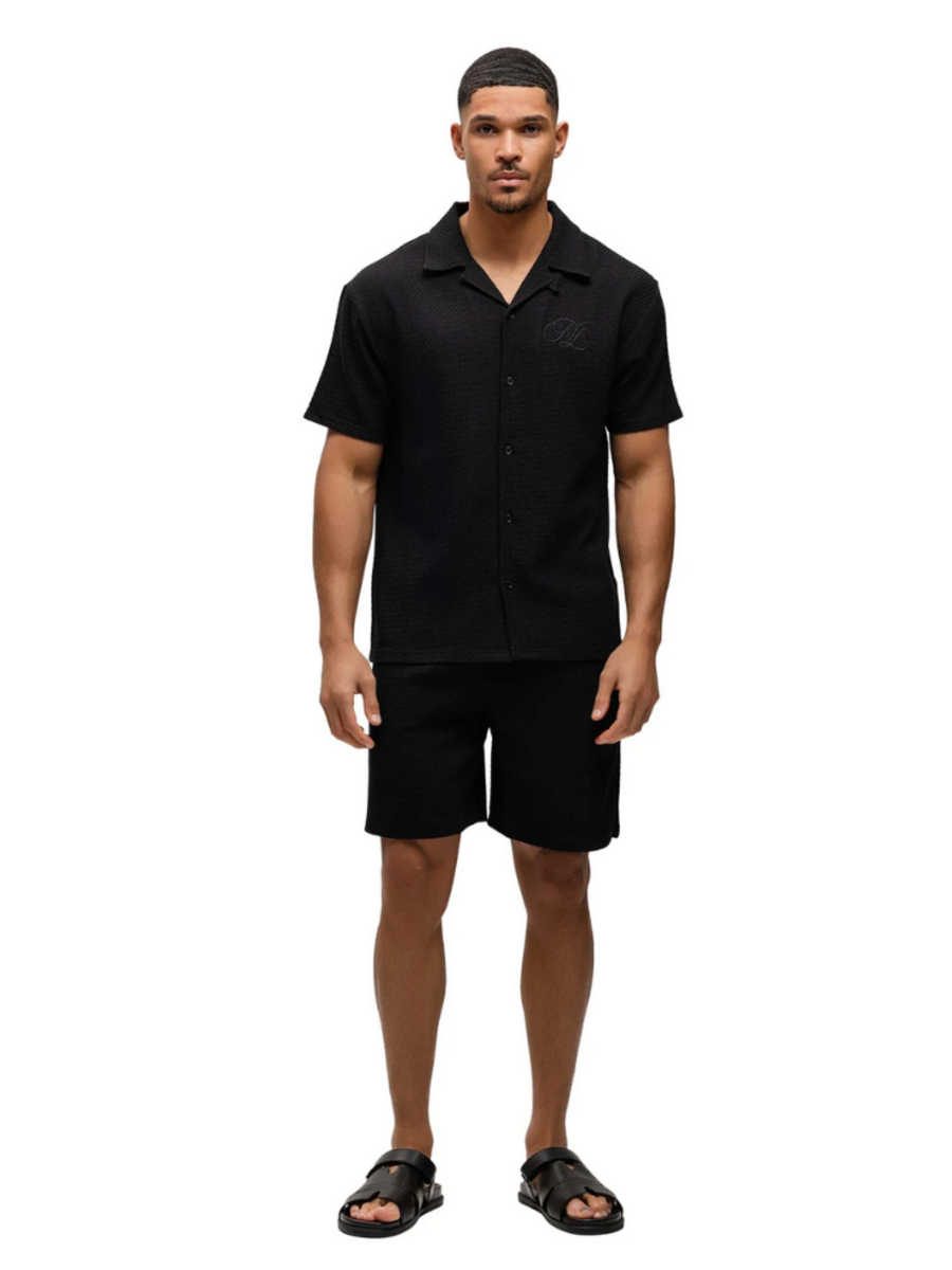 Malelions Malelions Diagonal Seersucker Combi-Set - Black