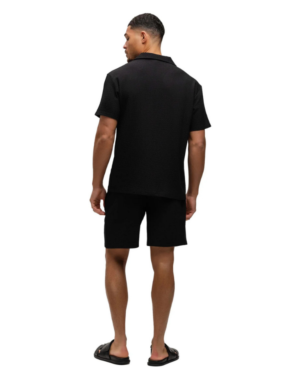 Malelions Malelions Diagonal Seersucker Combi-Set - Black