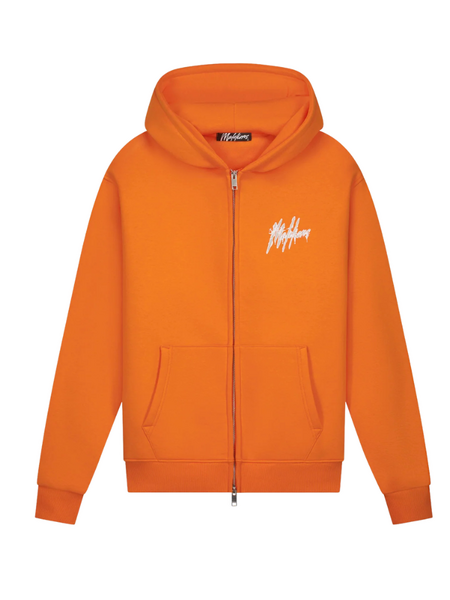 Malelions Malelions Signature Drip Zip Hoodie - Orange