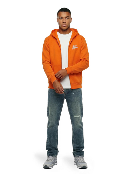 Malelions Malelions Signature Drip Zip Hoodie - Orange