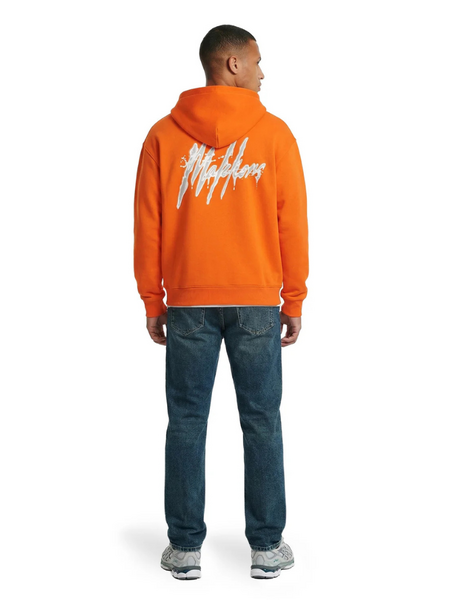 Malelions Malelions Signature Drip Zip Hoodie - Orange