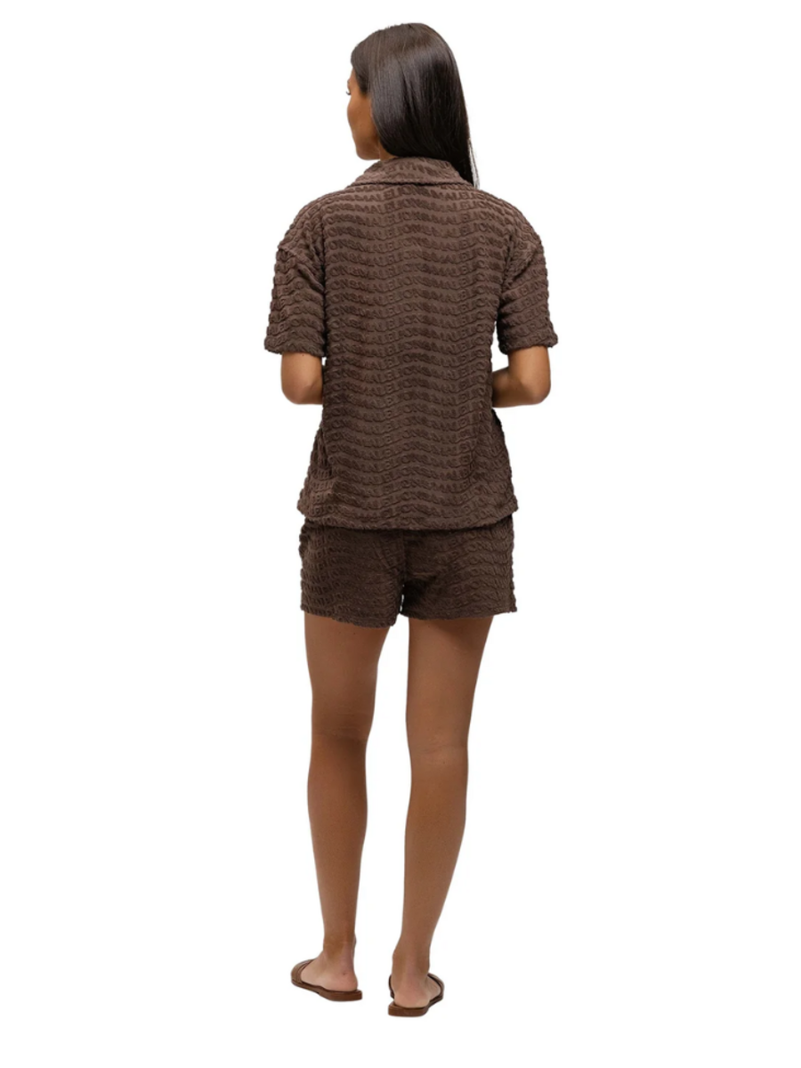 Malelions Women Monogram Wave Towell Combi-Set - Espresso Malelions Malelions Women Monogram Wave Towell Combi-Set - Espresso
