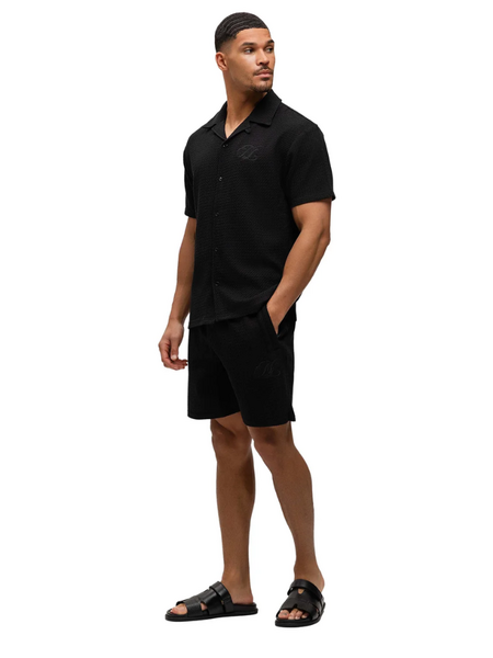 Malelions Diagonal Seersucker Shirt - Black Malelions Malelions Diagonal Seersucker Shirt - Black