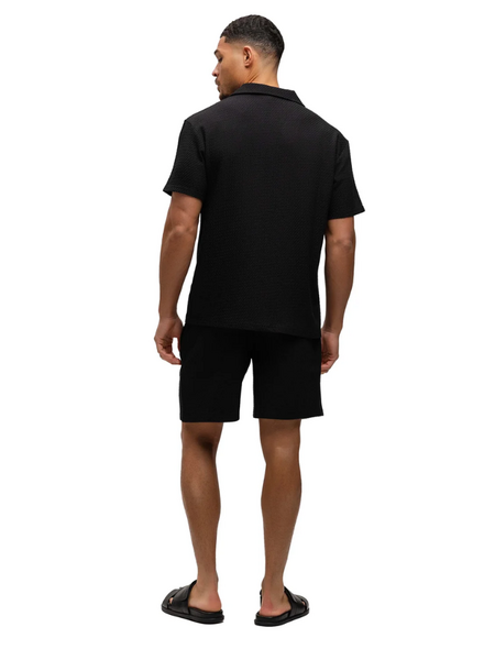 Malelions Diagonal Seersucker Shirt - Black Malelions Malelions Diagonal Seersucker Shirt - Black