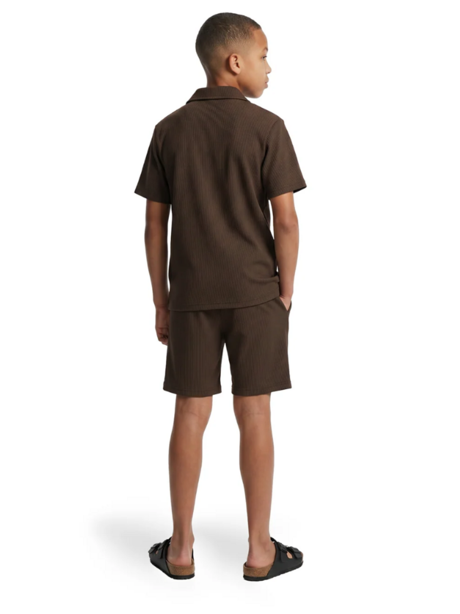 Malelions Kids Horizon Ribbed Combi-Set - Dark Brown Malelions Malelions Kids Horizon Ribbed Combi-Set - Dark Brown