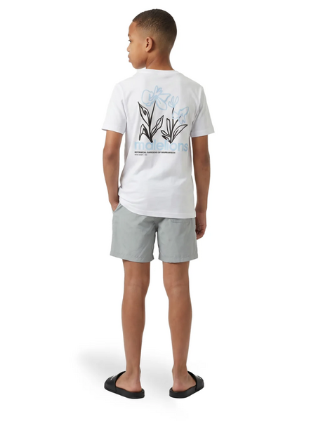 Malelions Kids Relaxed Botanical T- Shirt - White