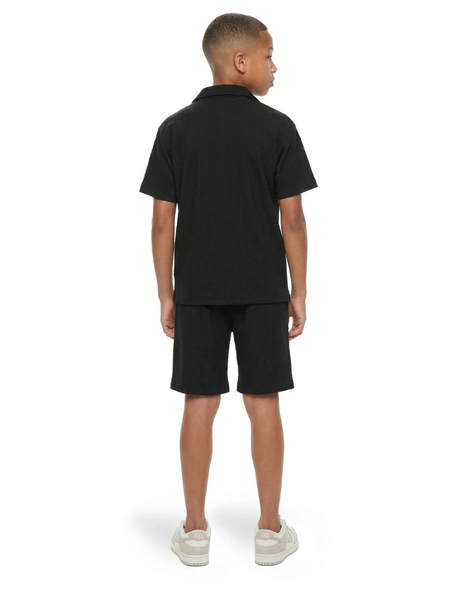 Malelions Kids Ribbed Script Shirt - Black Malelions Malelions Kids Ribbed Script Shirt - Black