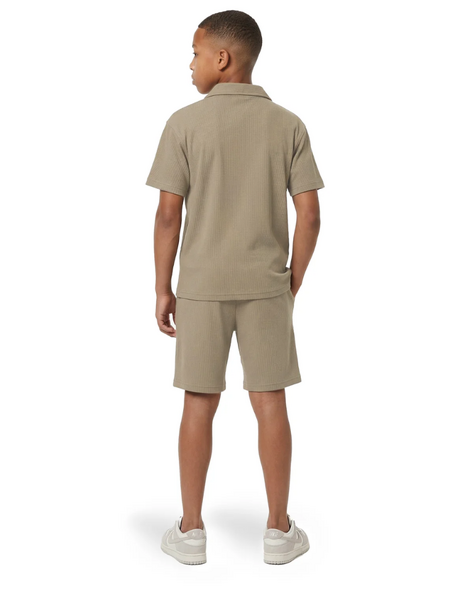 Malelions Kids Ribbed Script Shirt - Olive Green Malelions Malelions Kids Ribbed Script Shirt - Olive Green
