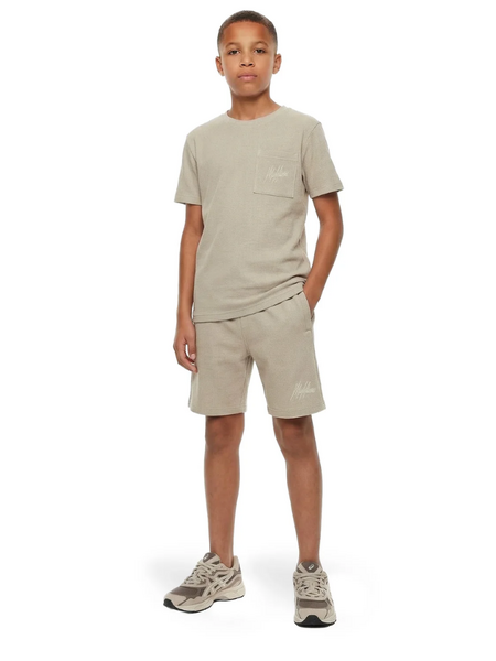 Malelions Kids Waffle Shorts - Cream