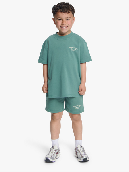 Croyez Mini Fraternité T-Shirt - Green/Off-White