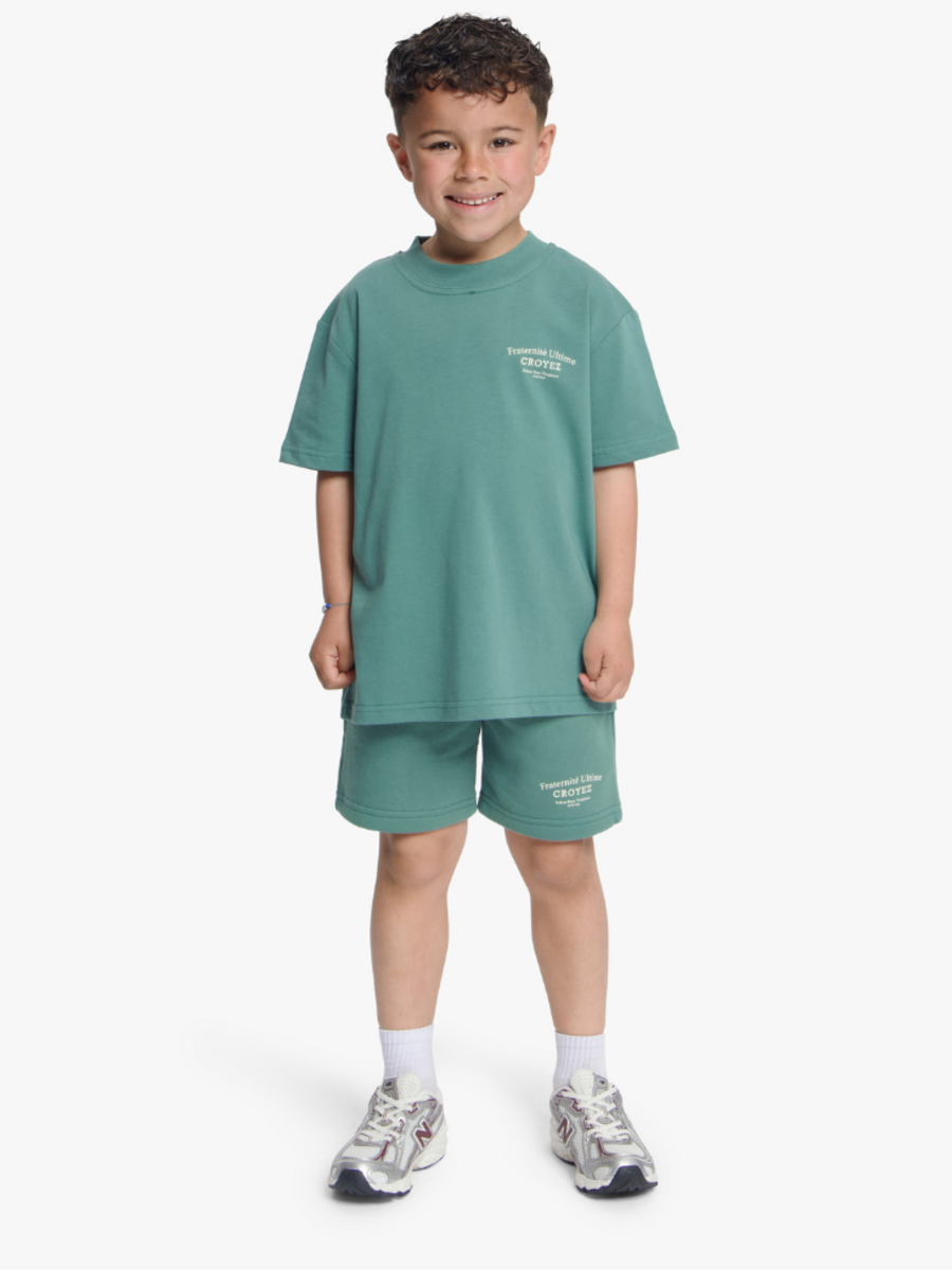 Croyez Croyez Mini Fraternité Short Combi-Set - Green/Off-White