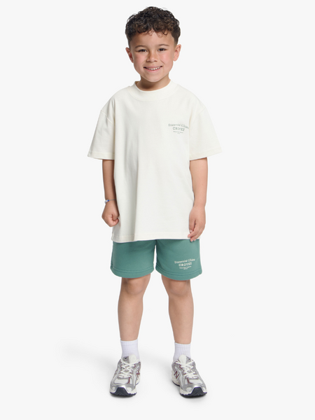 Croyez Mini Fraternité T-Shirt - Off-White/Green