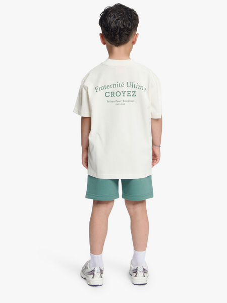 Croyez Croyez Mini Fraternité T-Shirt - Off-White/Green