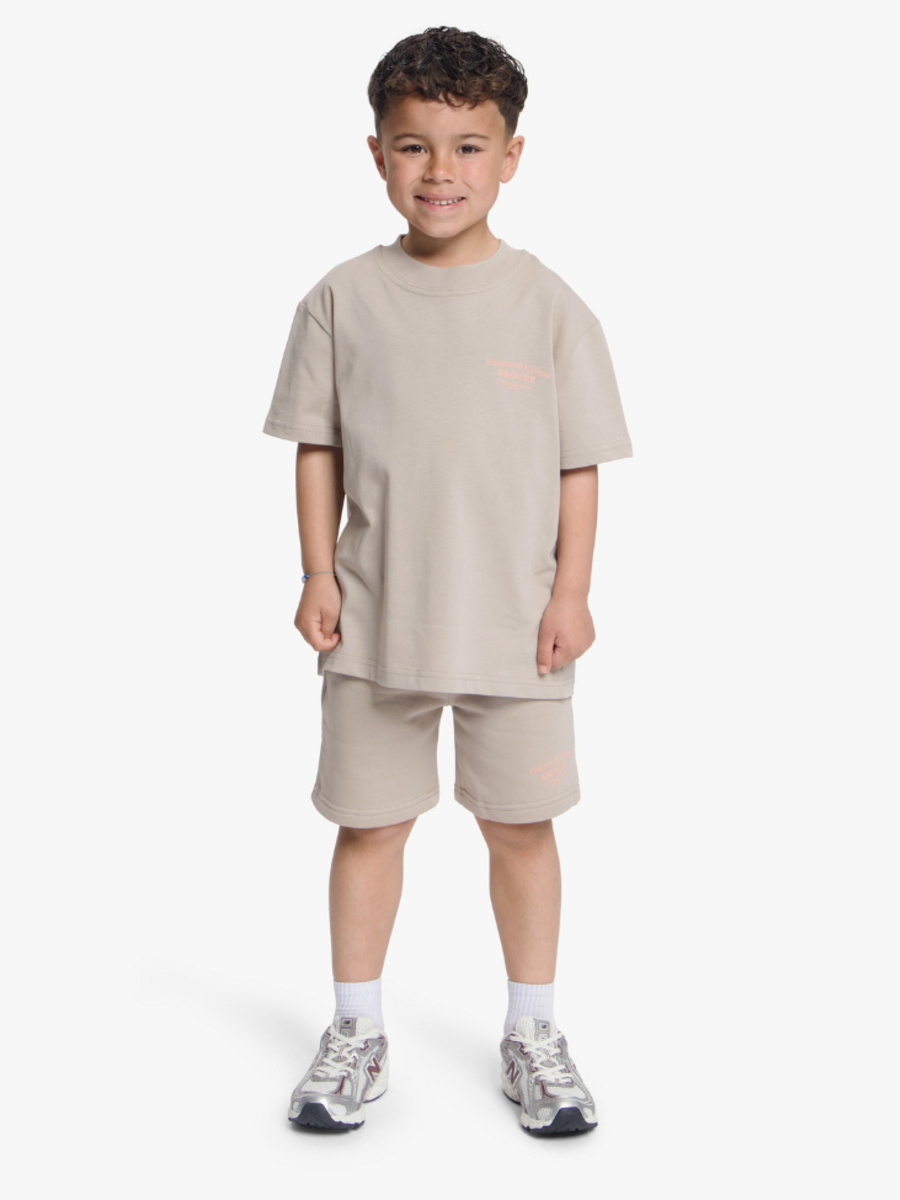 Croyez Croyez Mini Fraternité Short Combi-Set - Stone/Peach