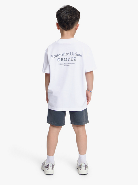 Croyez Croyez Mini Fraternité T-Shirt - White/Antra