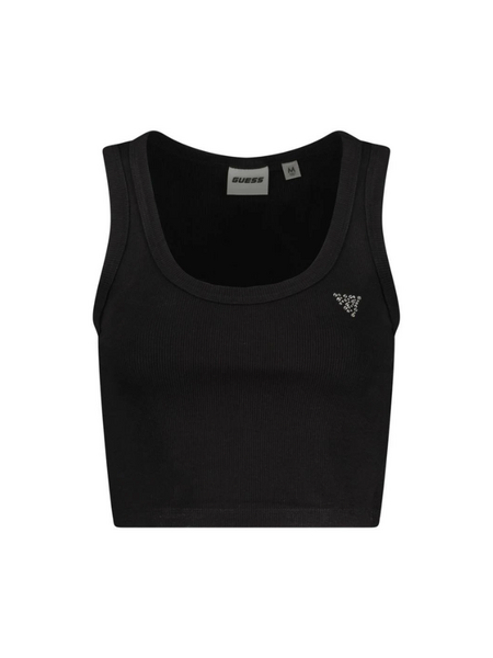 Guess Guess Silvy Rib Tank Top - Jet Black