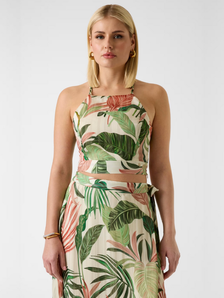 Guess Guess SL Gaelle Crop Top - Choco Jungle Print