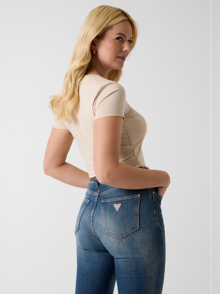 Guess Guess SS CN Zebra Triangle - Pearl Oyster