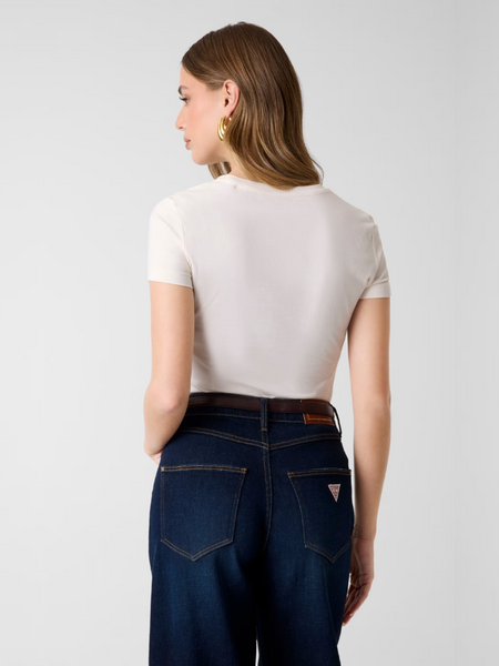 Guess Guess CN SS Logo Lace Tee - Cream White