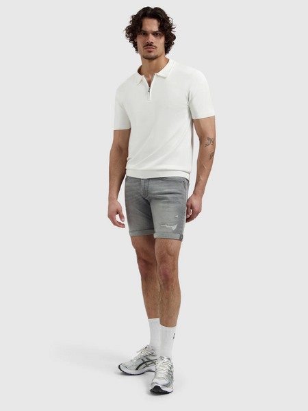 Pure Path Pure Path The Steve Skinny Fit Short - Denim Mid Grey
