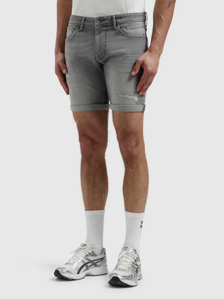 Pure Path Pure Path The Steve Skinny Fit Short - Denim Mid Grey