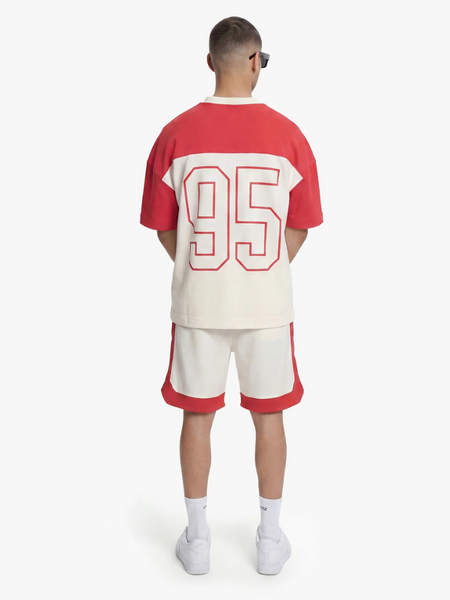 Croyez Croyez Jersey Sport Shorts - Off-White/Red