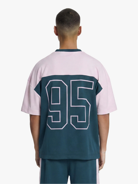 Croyez Croyez Jersey Sport T-Shirt - Dark Teal/Pink
