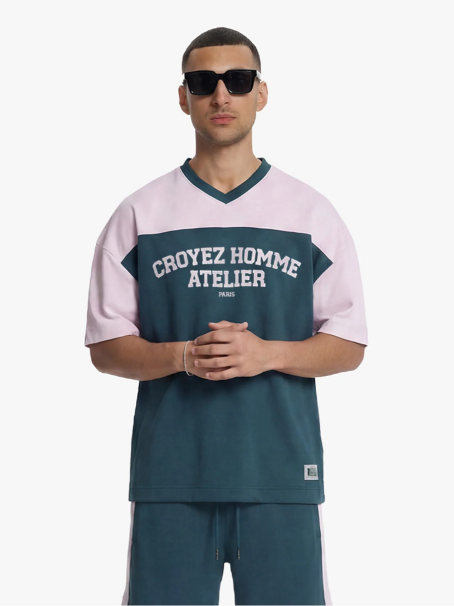 Croyez Jersey Sport Combi-set - Dark Teal/Pink Croyez Croyez Jersey Sport Combi-set - Dark Teal/Pink