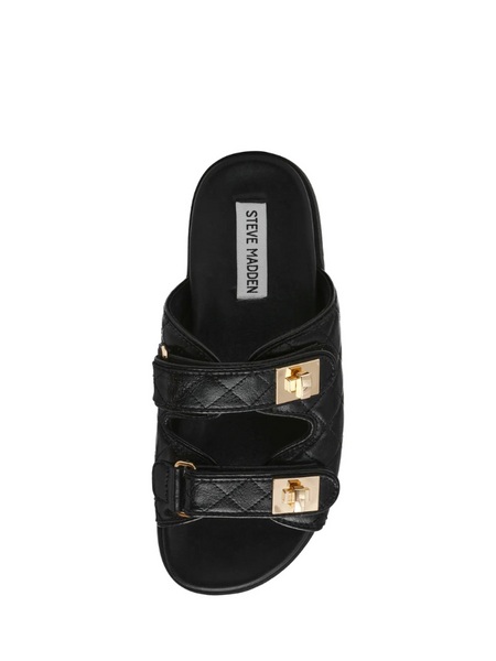 Steve Madden Steve Madden Schmona-CN Sandal - Black Leather