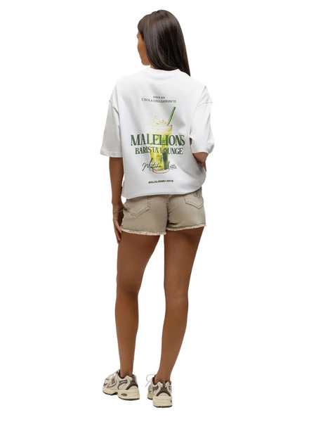 Malelions Malelions Women Barista Lounge Oversized T-Shirt - White