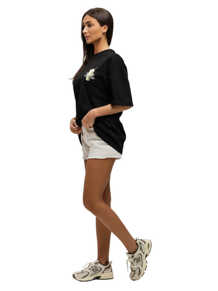 Malelions Malelions Women Barista Lounge Oversized T-Shirt - Black