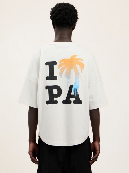 Palm Angels Palm Angels I love PA Over Tee - Off White/Black