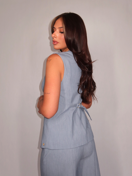 Josh V Reign Gilet - Sky Blue Melange Josh V Josh V Reign Gilet - Sky Blue Melange